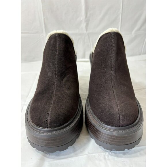 JustFab Alec Block Heeled Mule Slip On Chunky Shoe Brown Size 9 - Picture 5 of 13